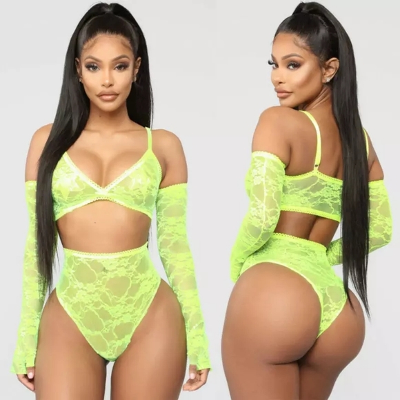 Other - 2pc yellow Sexy Lingerie size medium